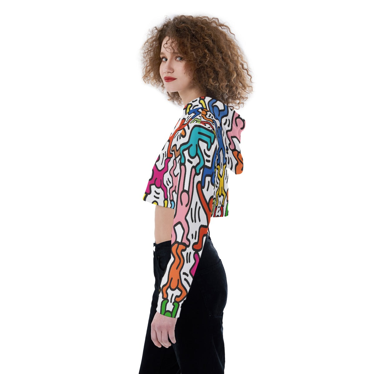 All-Over Print Women's Crop Top Hoodie