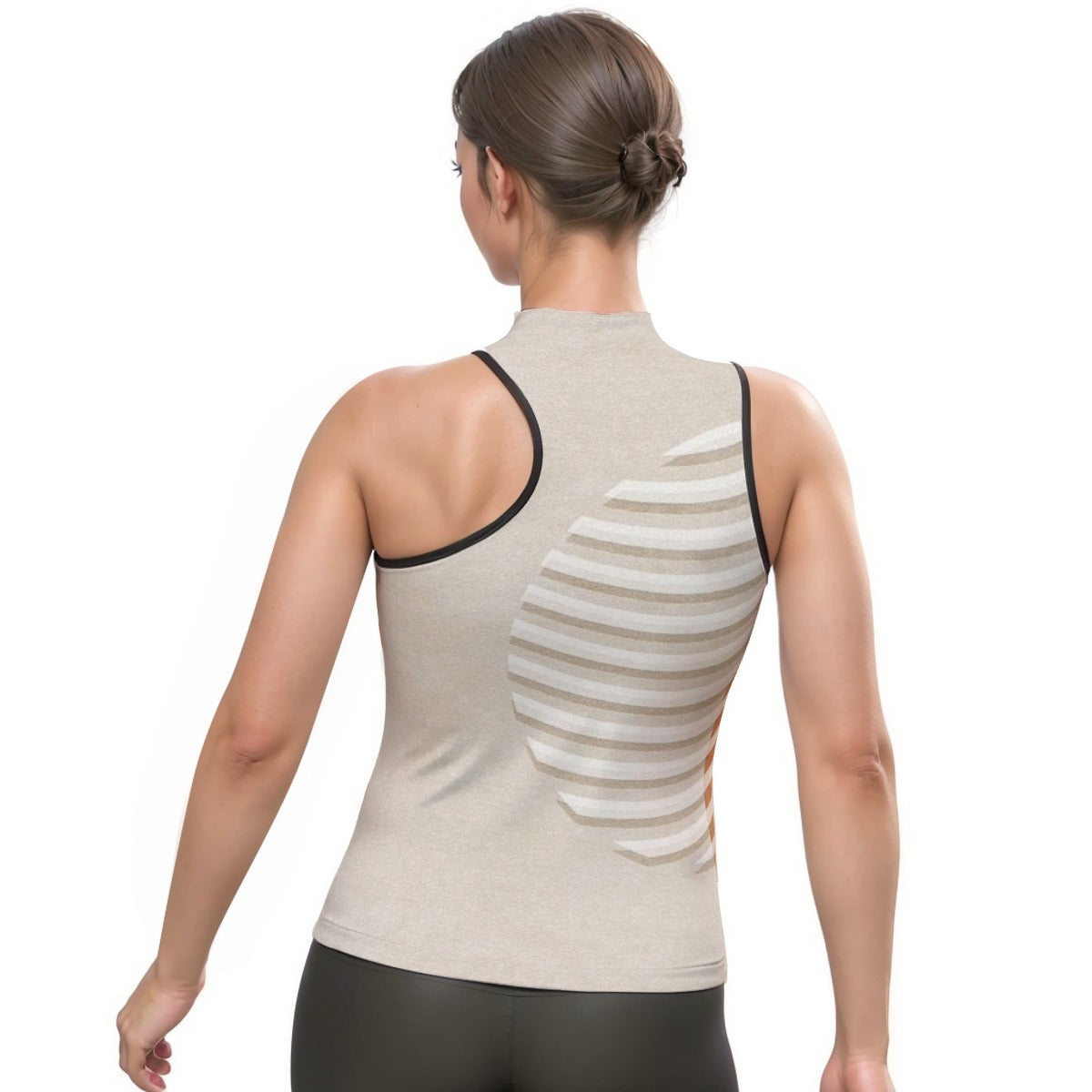 All-Over Print Women's Halter Sleeveless Asymmetrical Tank Top