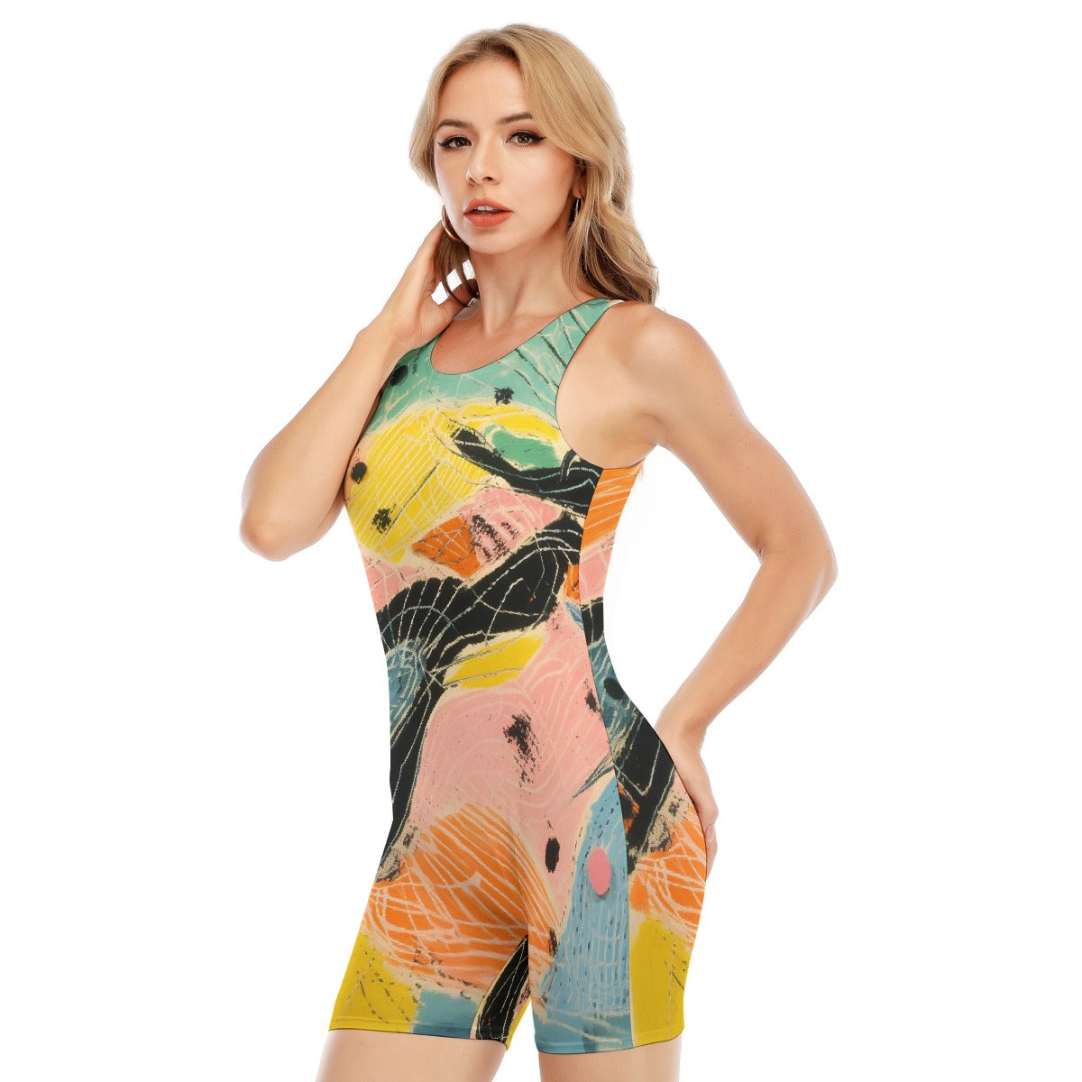 All-Over Print Women's Sleeveless One-piece Swimsuit
