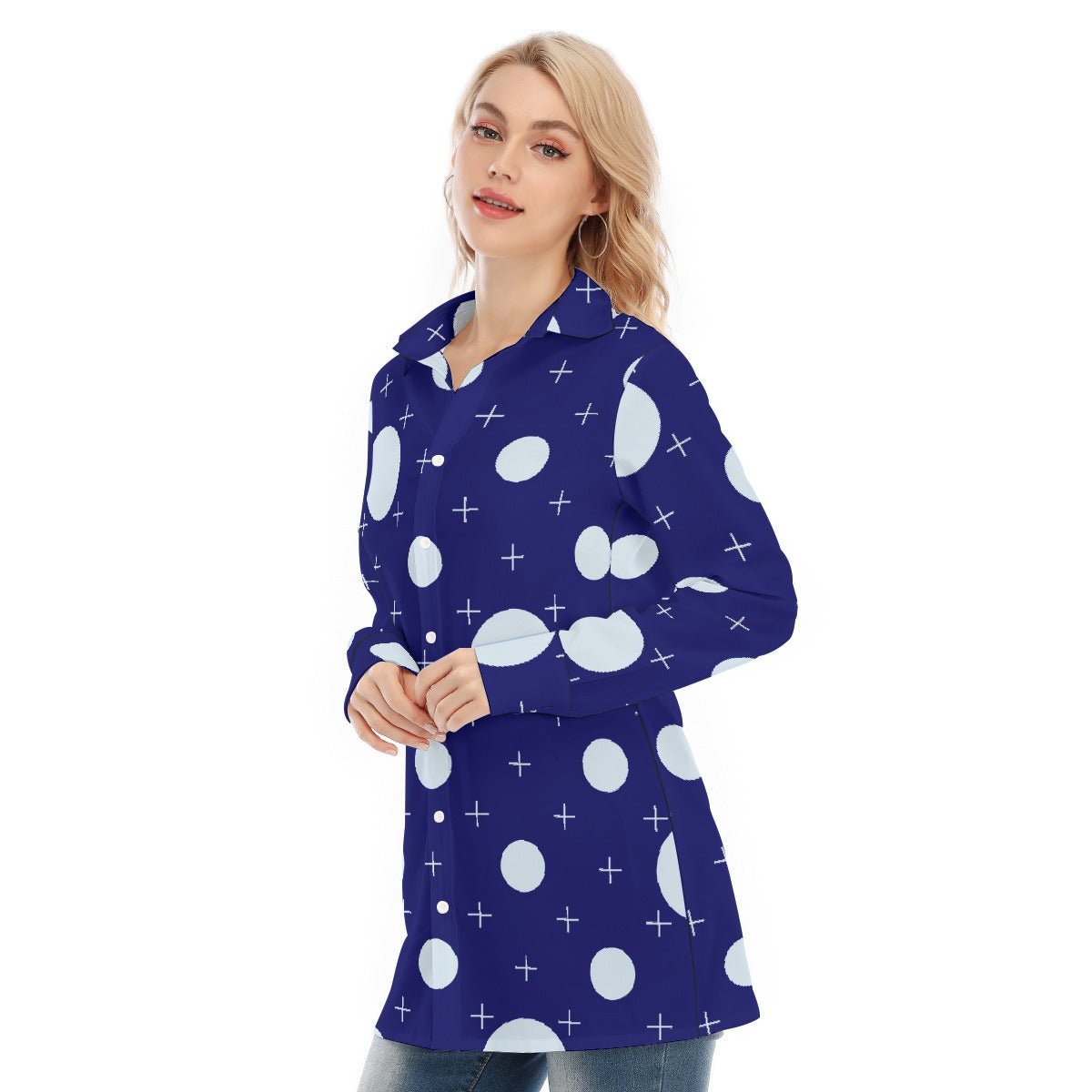 All-Over Print Women's Long Shirt