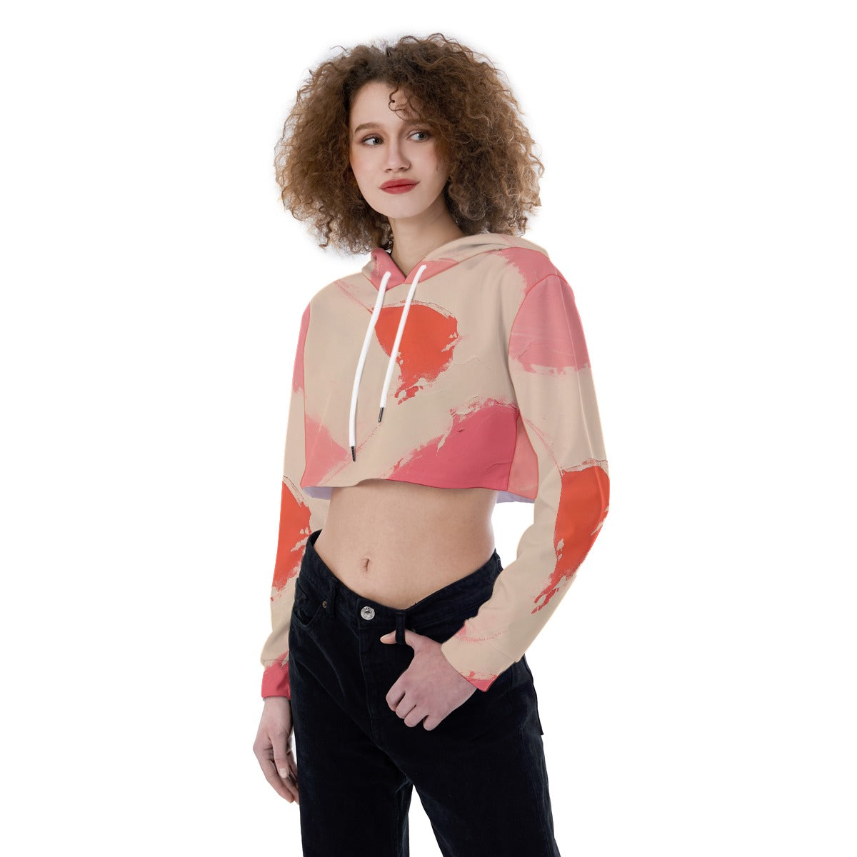 All-Over Print Women's Crop Top Hoodie