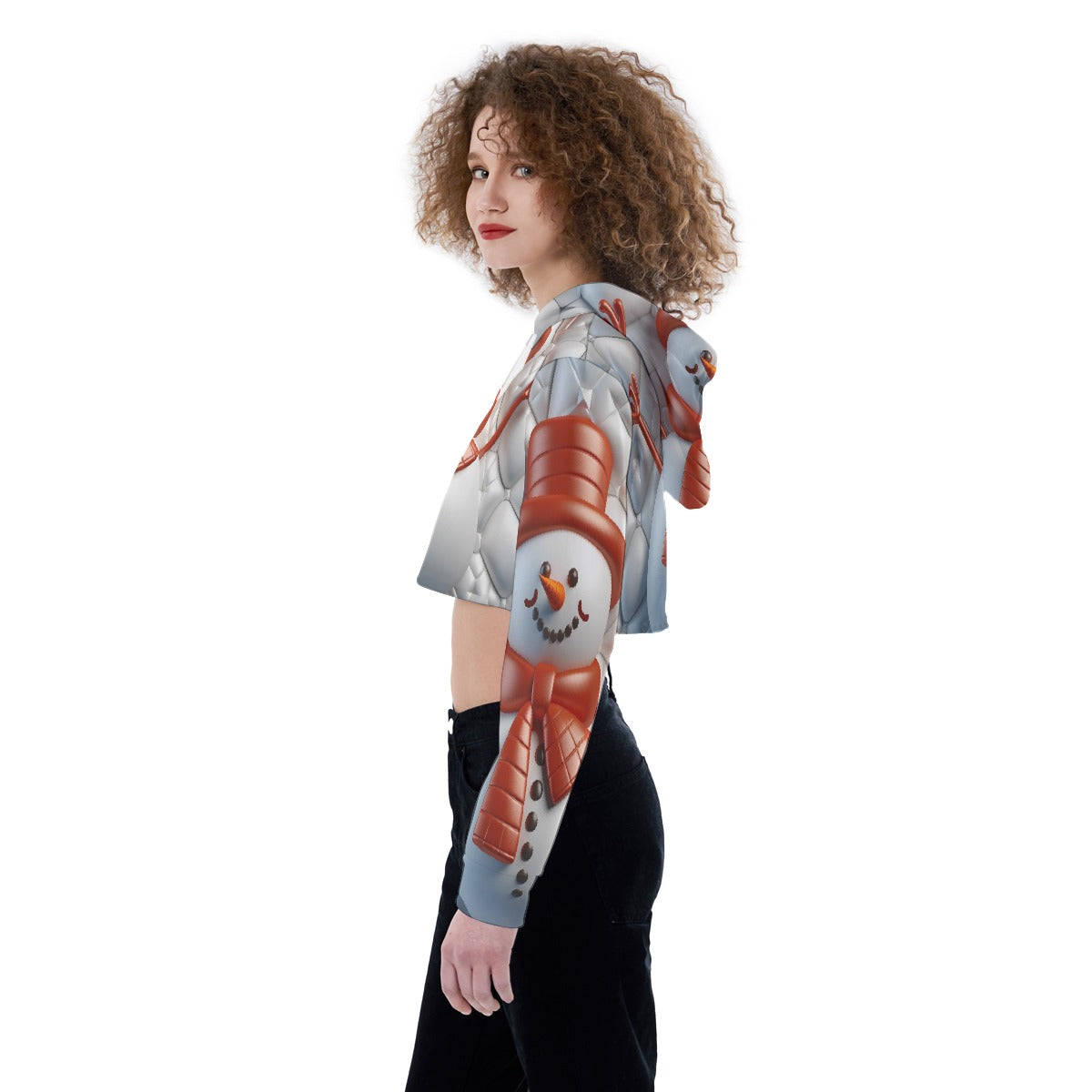 All-Over Print Women's Crop Top Hoodie
