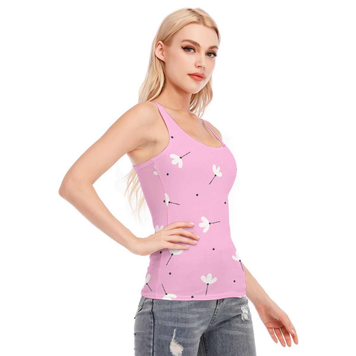 All-Over Print Women's Racer Vest | 190GSM Cotton