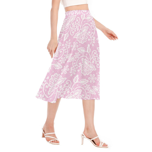 All-Over Print Women's Long Section Chiffon Skirt