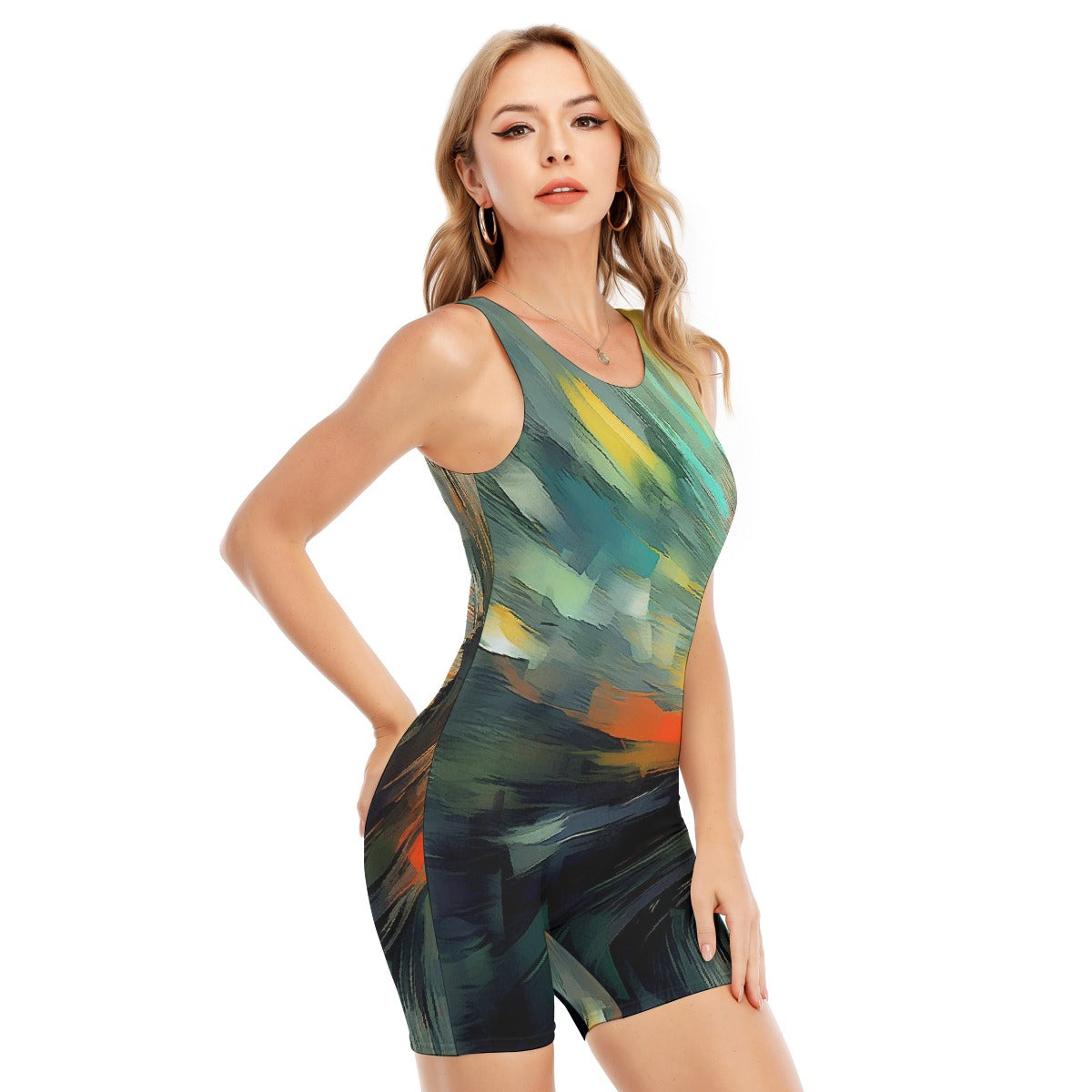 All-Over Print Women's Sleeveless One-piece Swimsuit