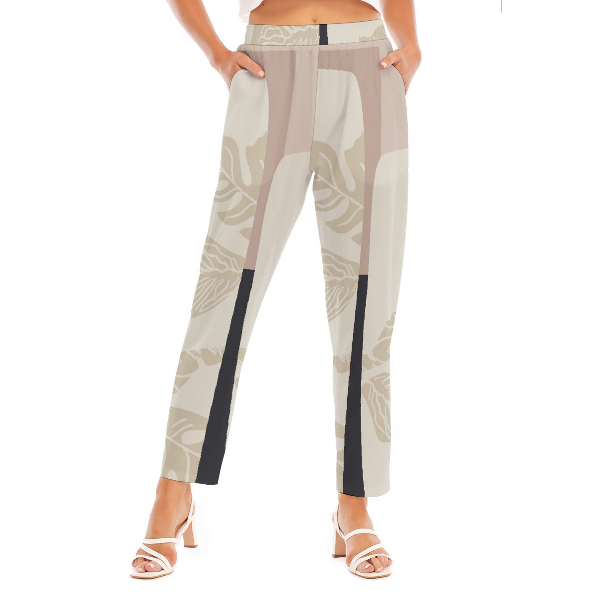 All-Over Print Women's Loose Straight-leg Pants