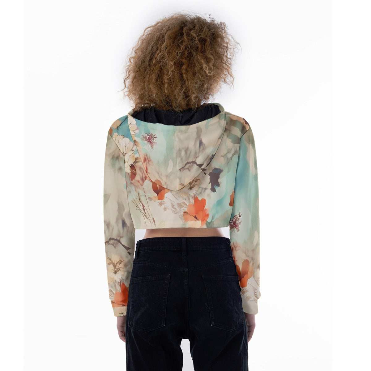 All-Over Print Women's Crop Top Hoodie