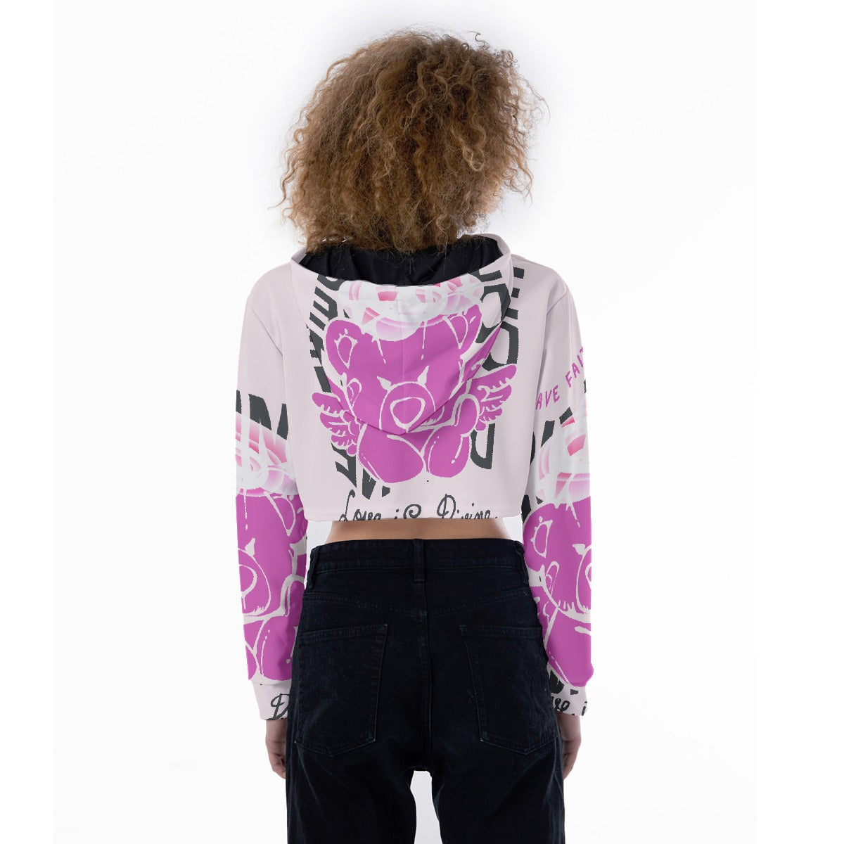 All-Over Print Women's Crop Top Hoodie