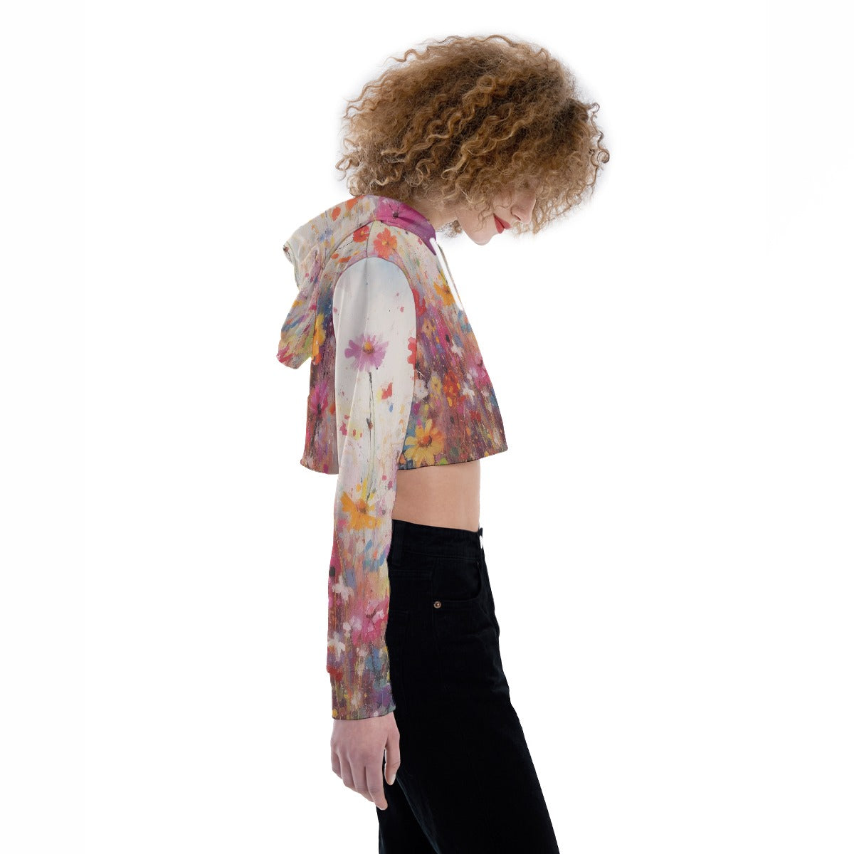 All-Over Print Women's Crop Top Hoodie