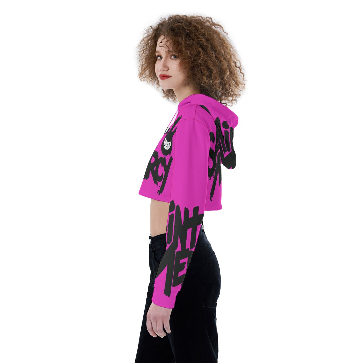All-Over Print Women's Crop Top Hoodie