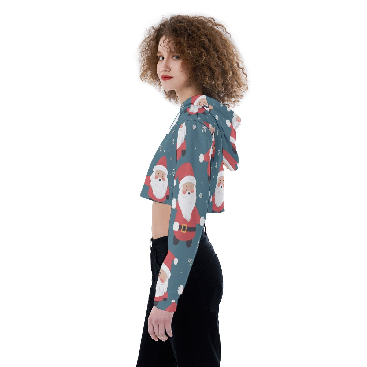 All-Over Print Women's Crop Top Hoodie