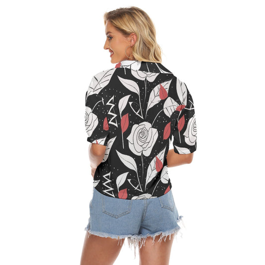 All-Over Print Women's V-neck Shirts