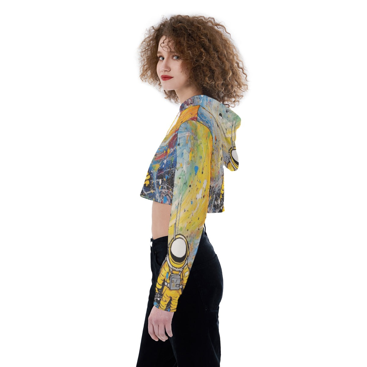 All-Over Print Women's Crop Top Hoodie