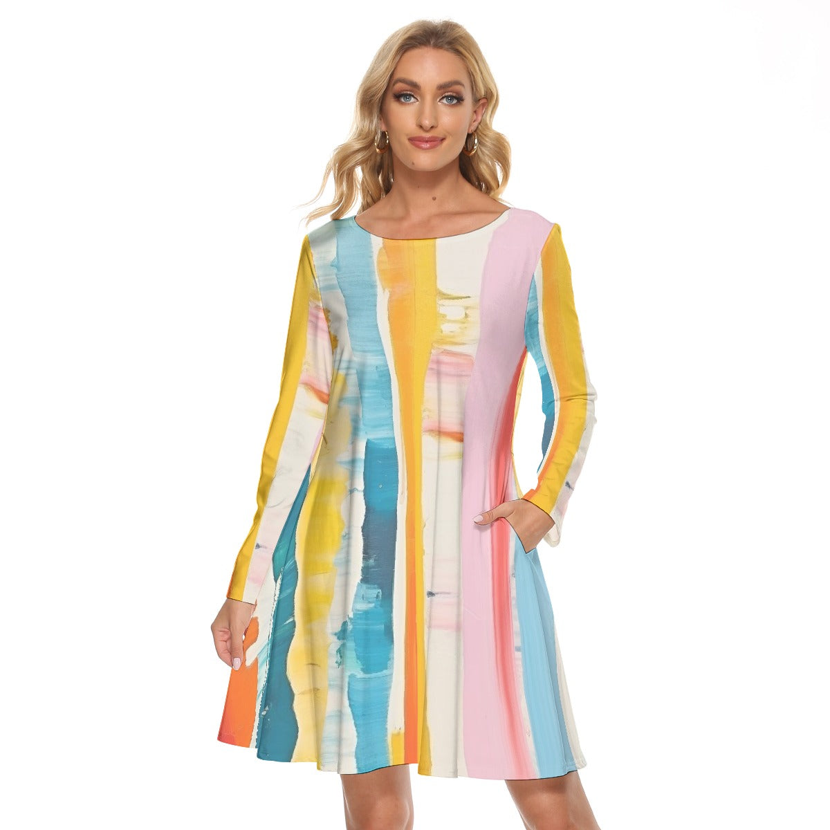 All-Over Print Women's Crew Neck Dress