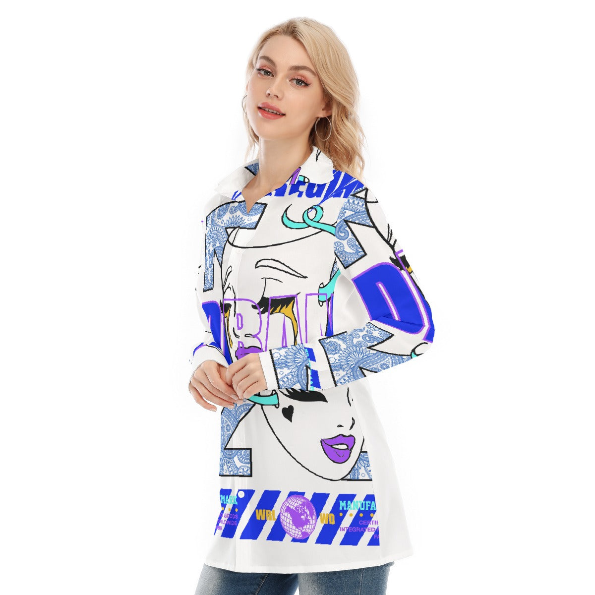 All-Over Print Women's Long Shirt