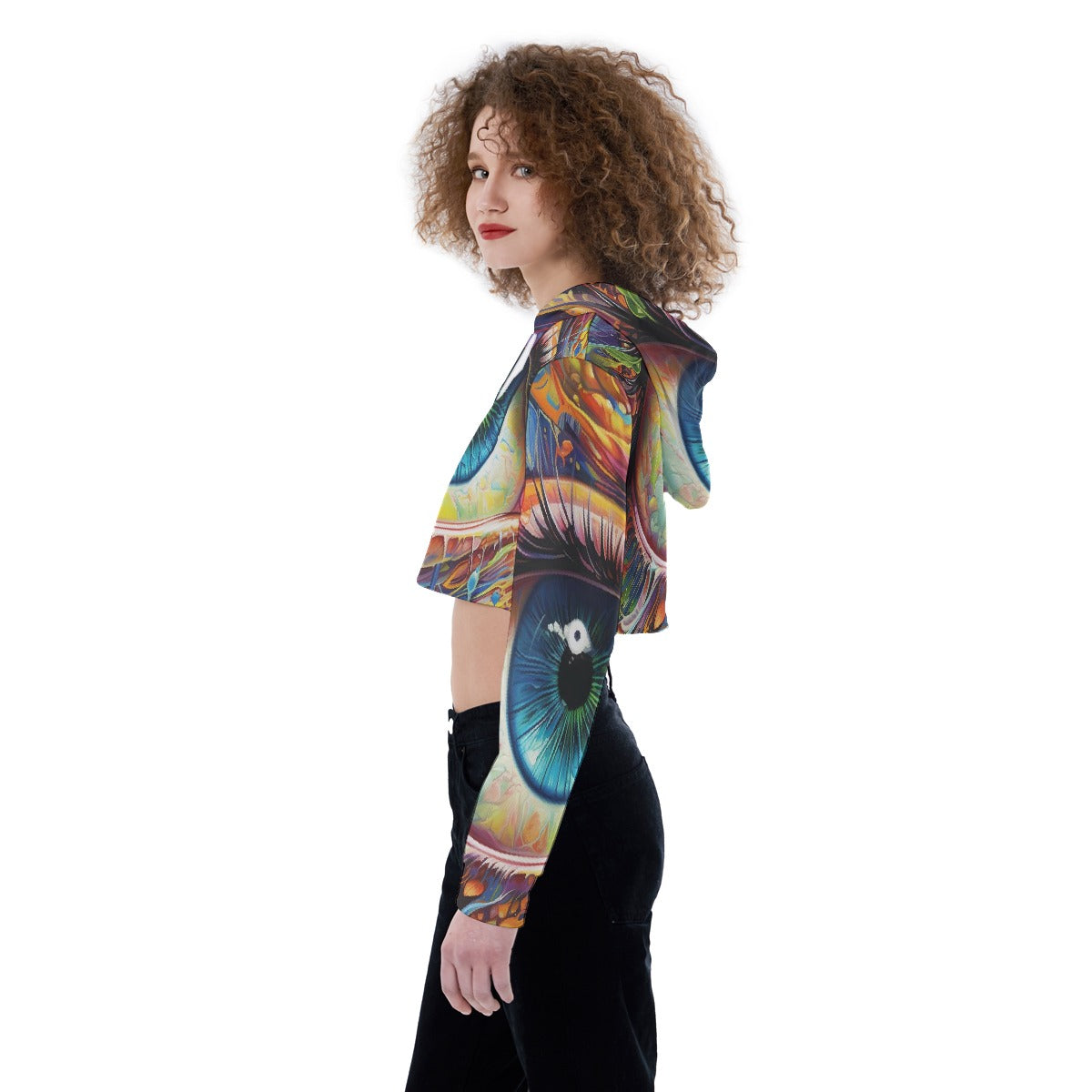 All-Over Print Women's Crop Top Hoodie