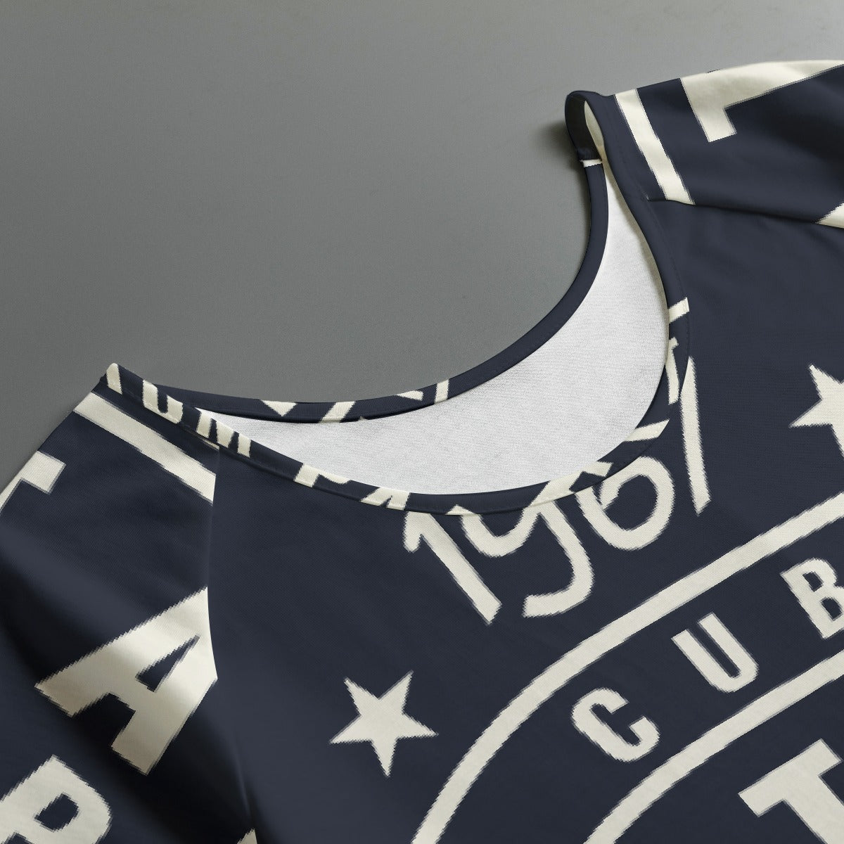 All-Over Print Women's Round Neck T-shirt With Raglan Sleeve
