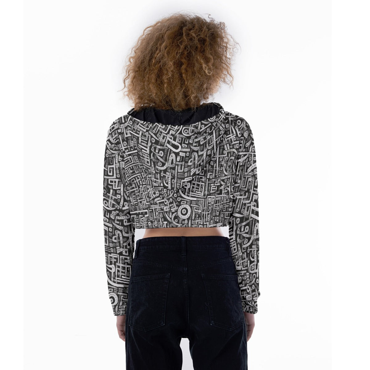 All-Over Print Women's Crop Top Hoodie