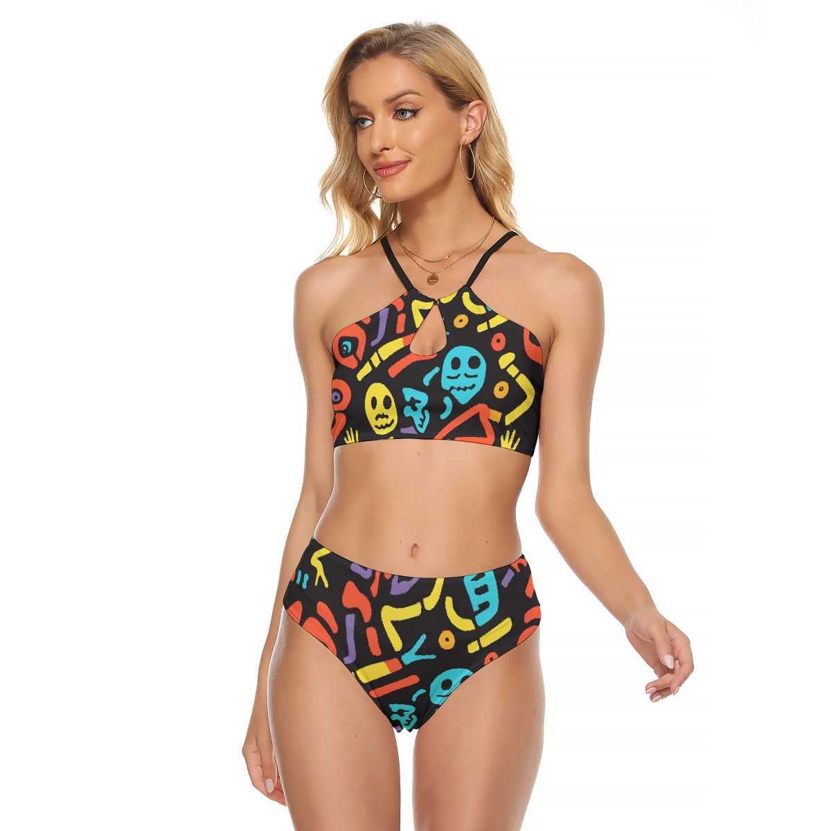 All-Over Print Women's Cami Keyhole One-piece Swimsuit
