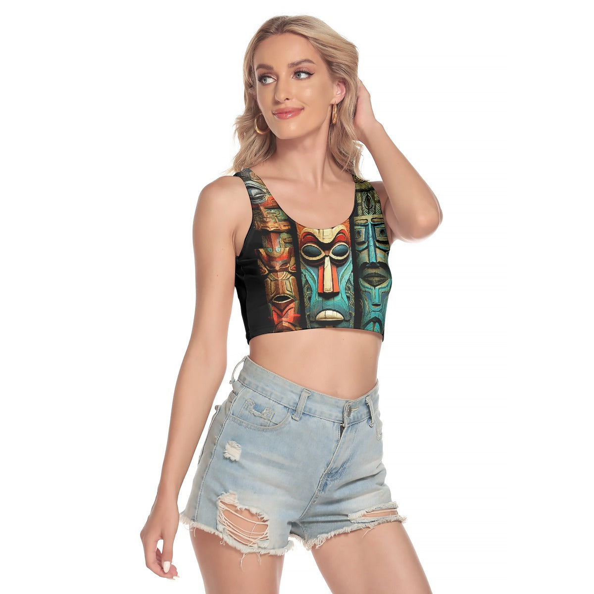 All-Over Print Women's Sport Crop Tank Top