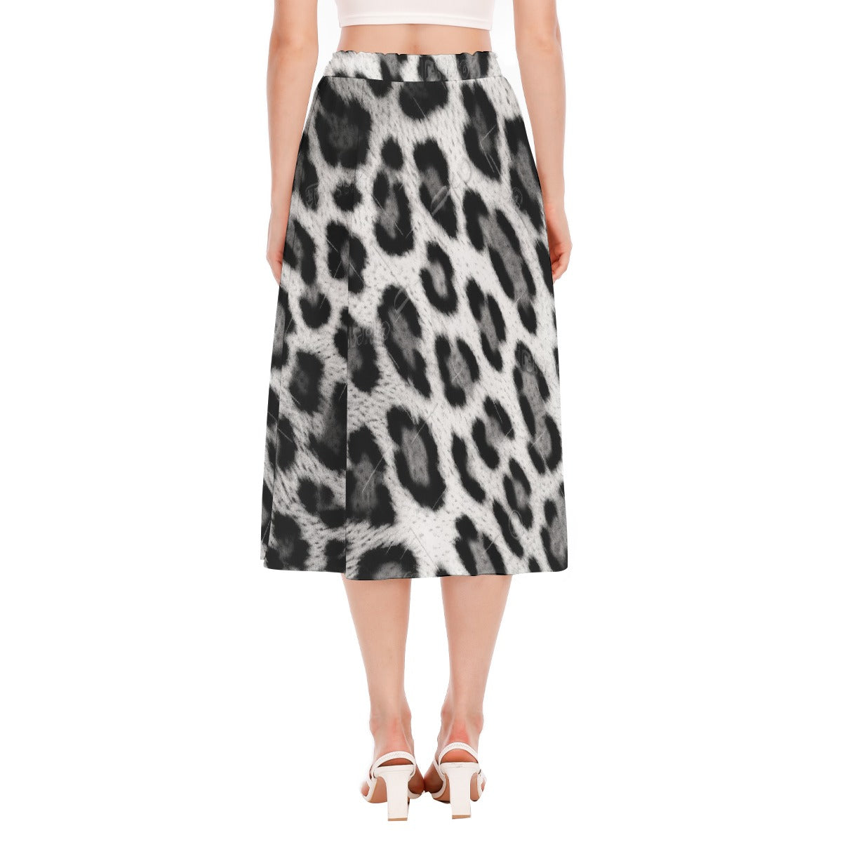 All-Over Print Women's Long Section Chiffon Skirt