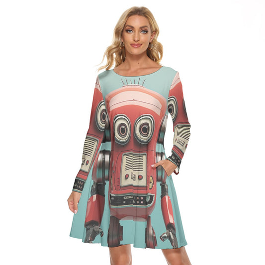 All-Over Print Women's Crew Neck Dress