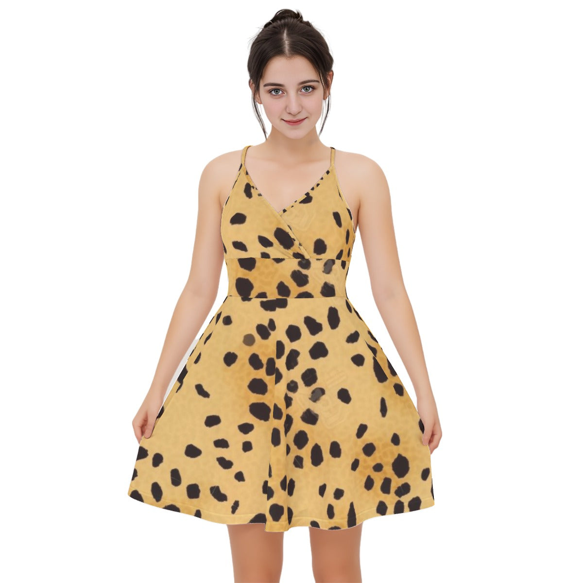 All-Over Print Women‘s Cross Cami Dress