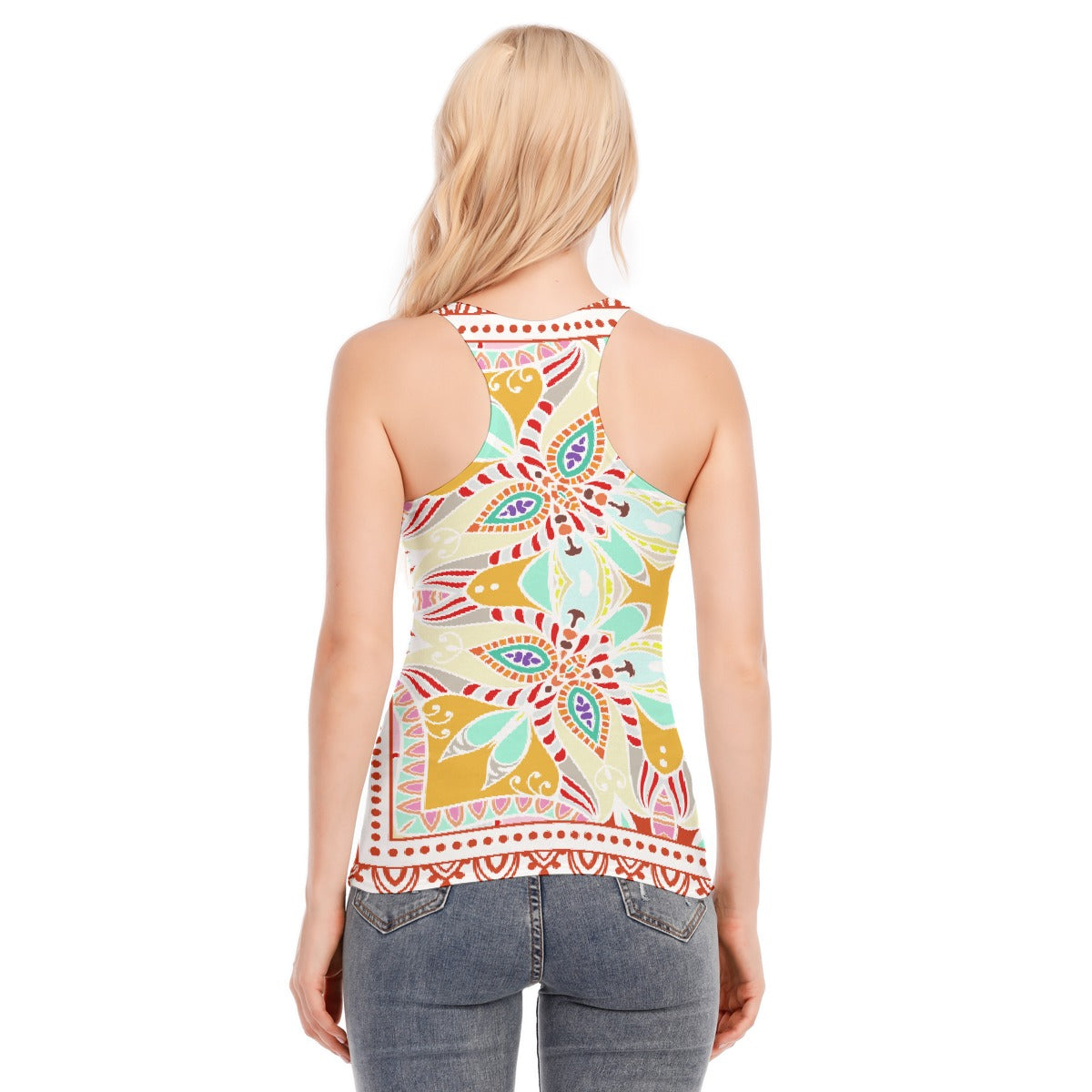 All-Over Print Women's Racer Vest | 190GSM Cotton