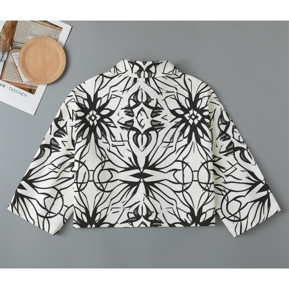 All-Over Print Women's Cropped Jacket | 245GSM Cotton