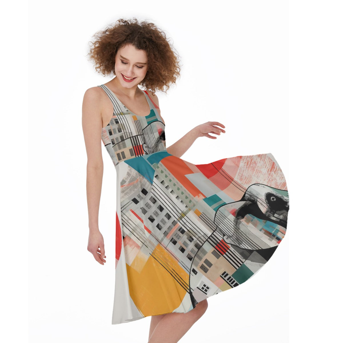 All-Over Print Women's Sleeveless Dress