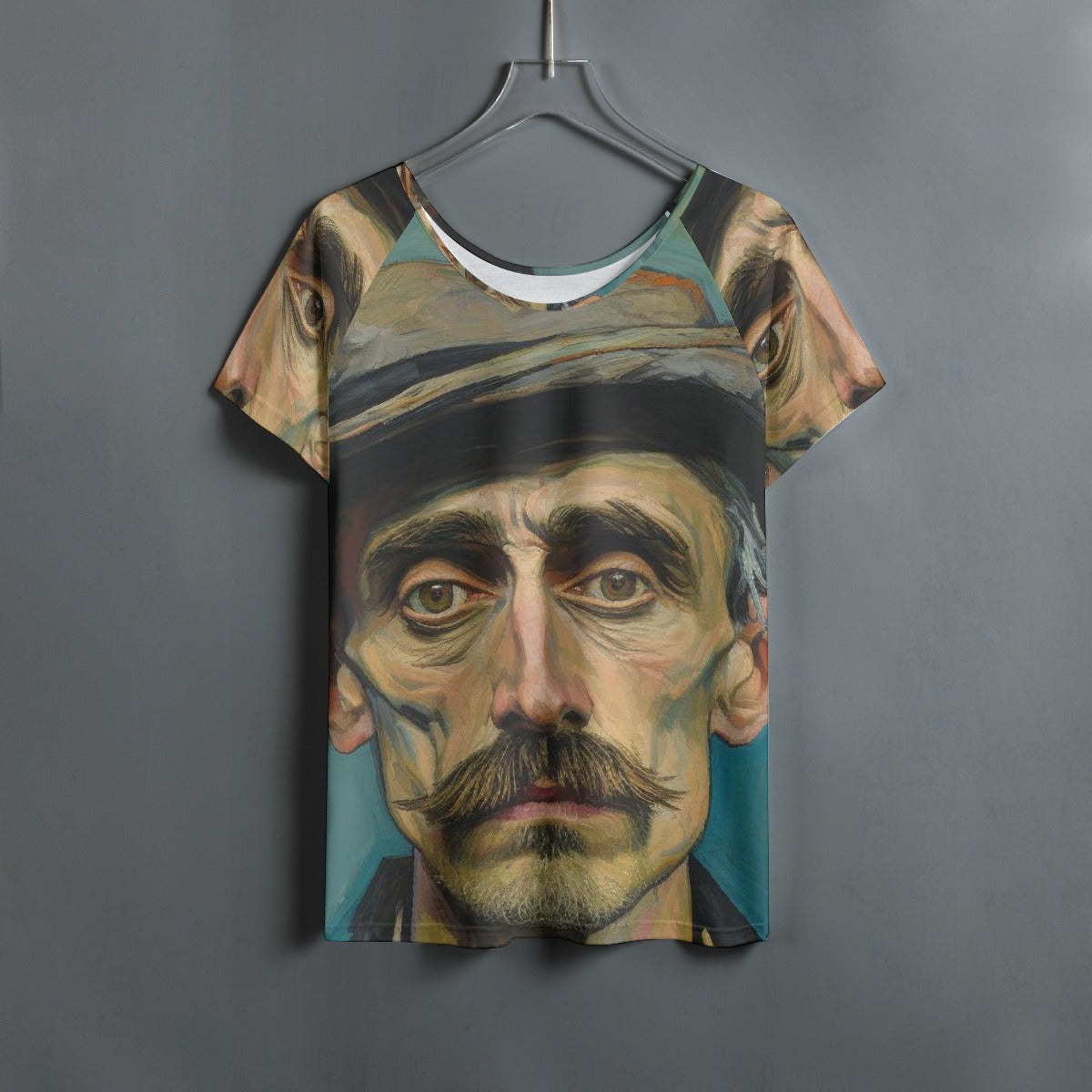 All-Over Print Women's Round Neck T-shirt With Raglan Sleeve