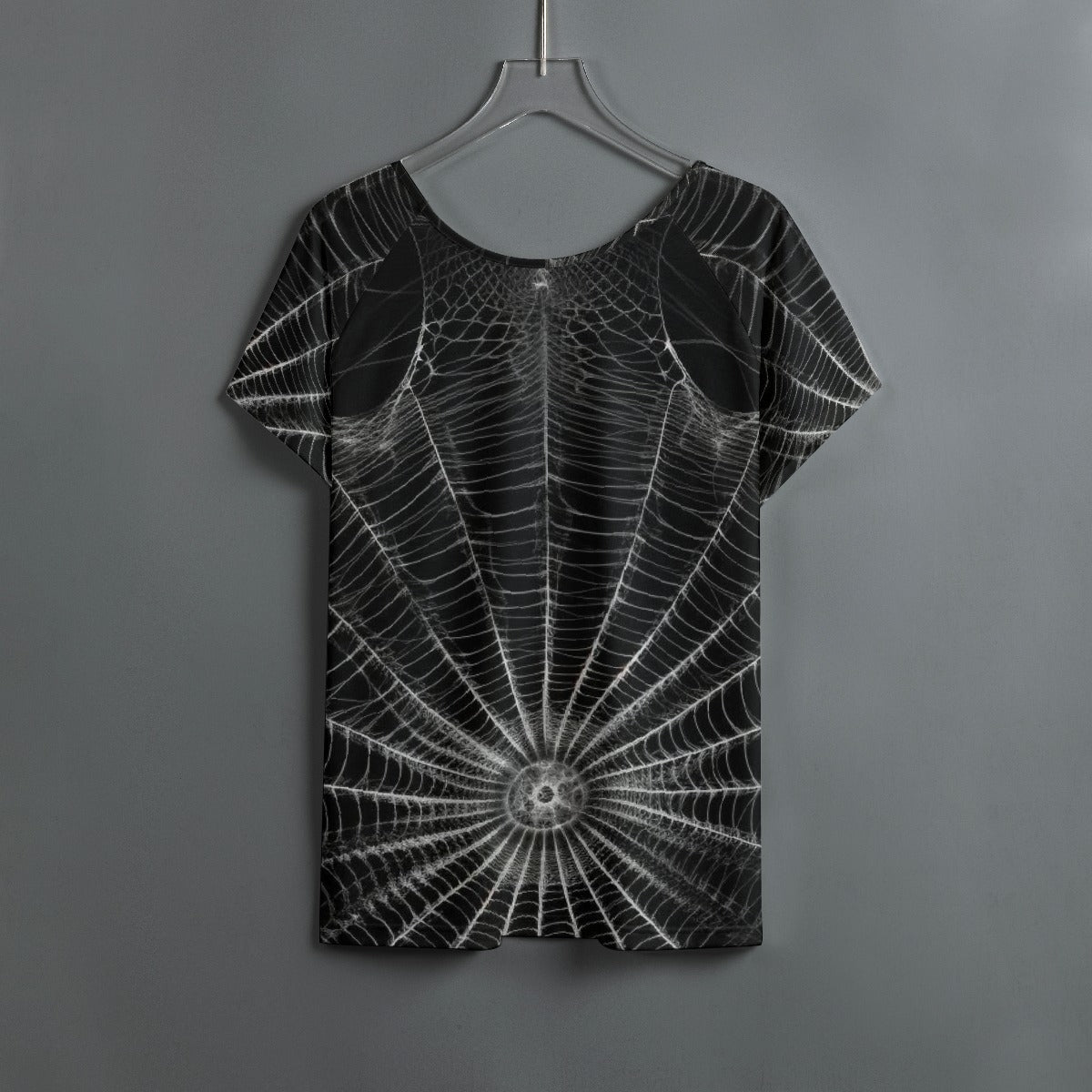 All-Over Print Women's Round Neck T-shirt With Raglan Sleeve