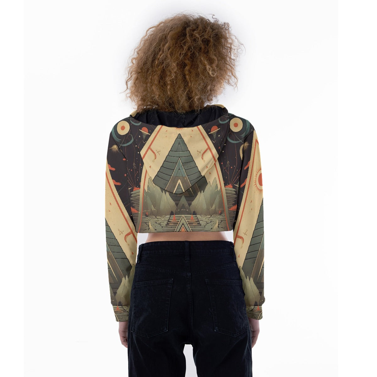 All-Over Print Women's Crop Top Hoodie