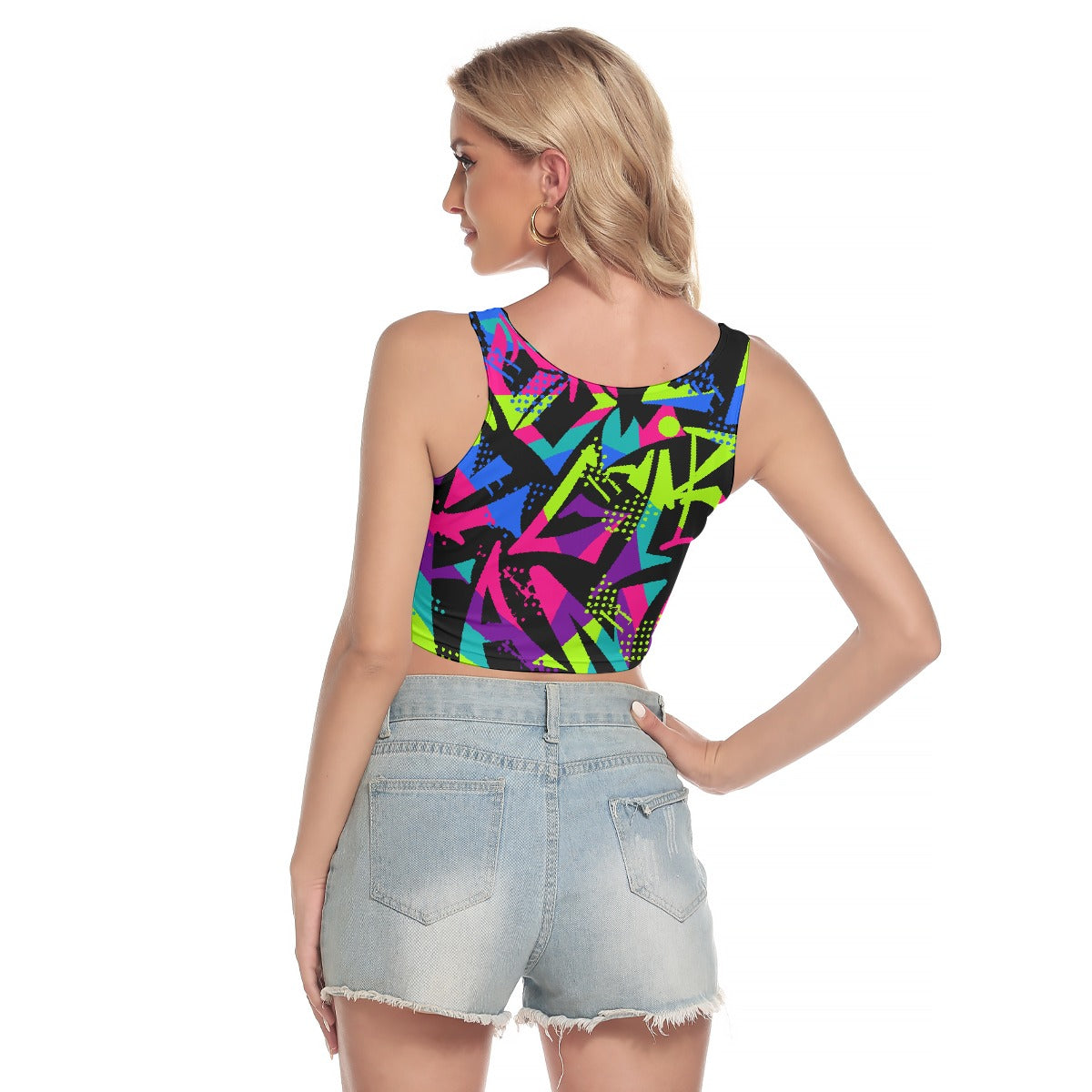 All-Over Print Women's Sport Crop Tank Top