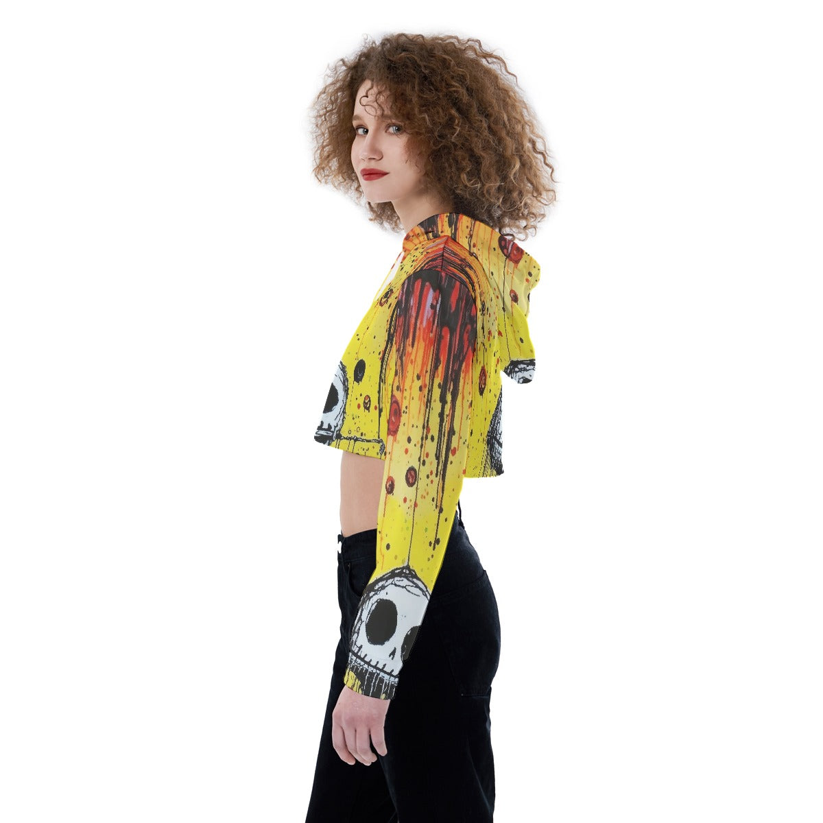 All-Over Print Women's Crop Top Hoodie