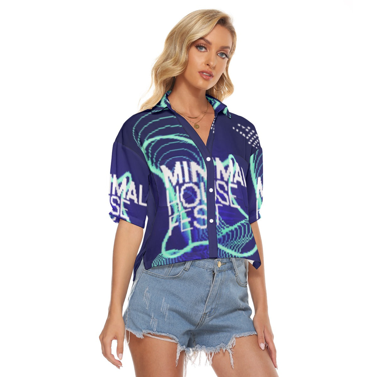 All-Over Print Women's V-neck Shirts