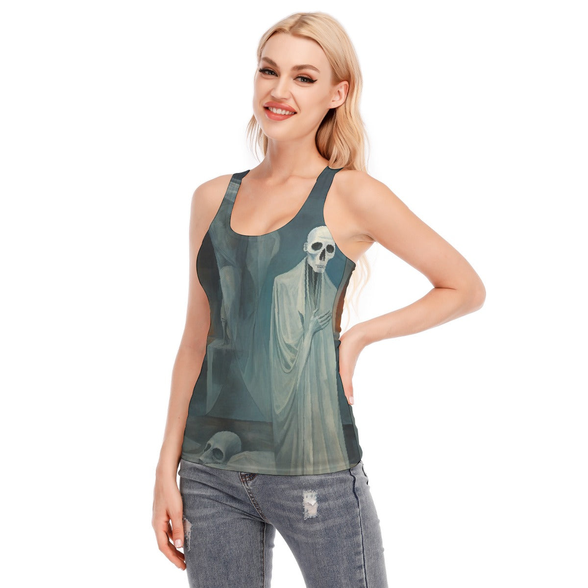 All-Over Print Women's Racer Vest | 190GSM Cotton