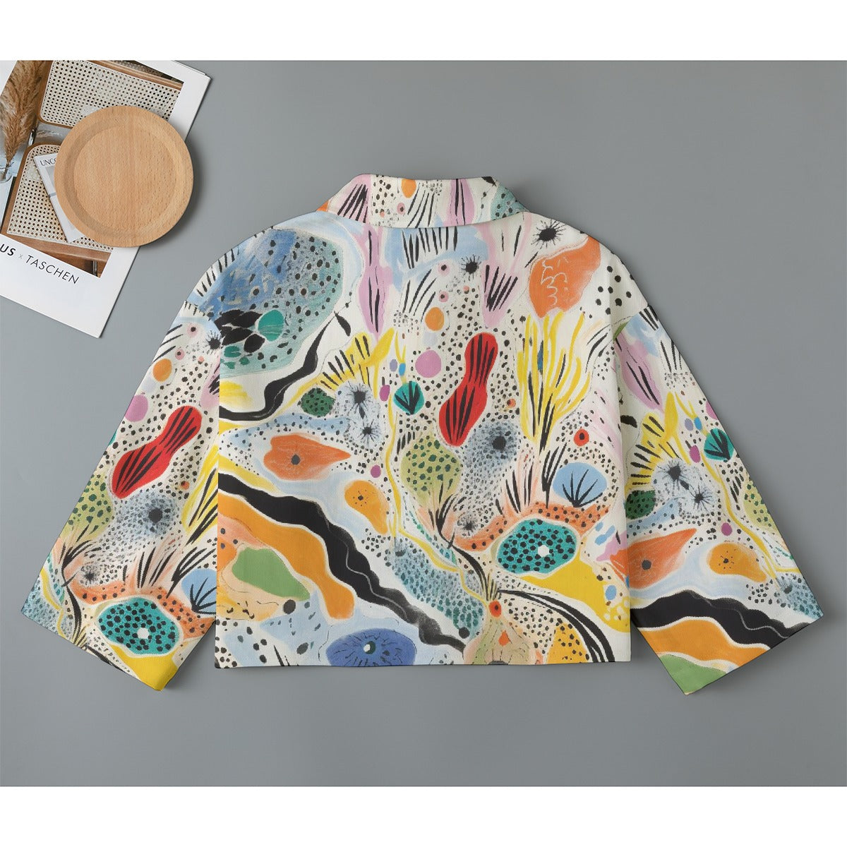 All-Over Print Women's Cropped Jacket | 245GSM Cotton