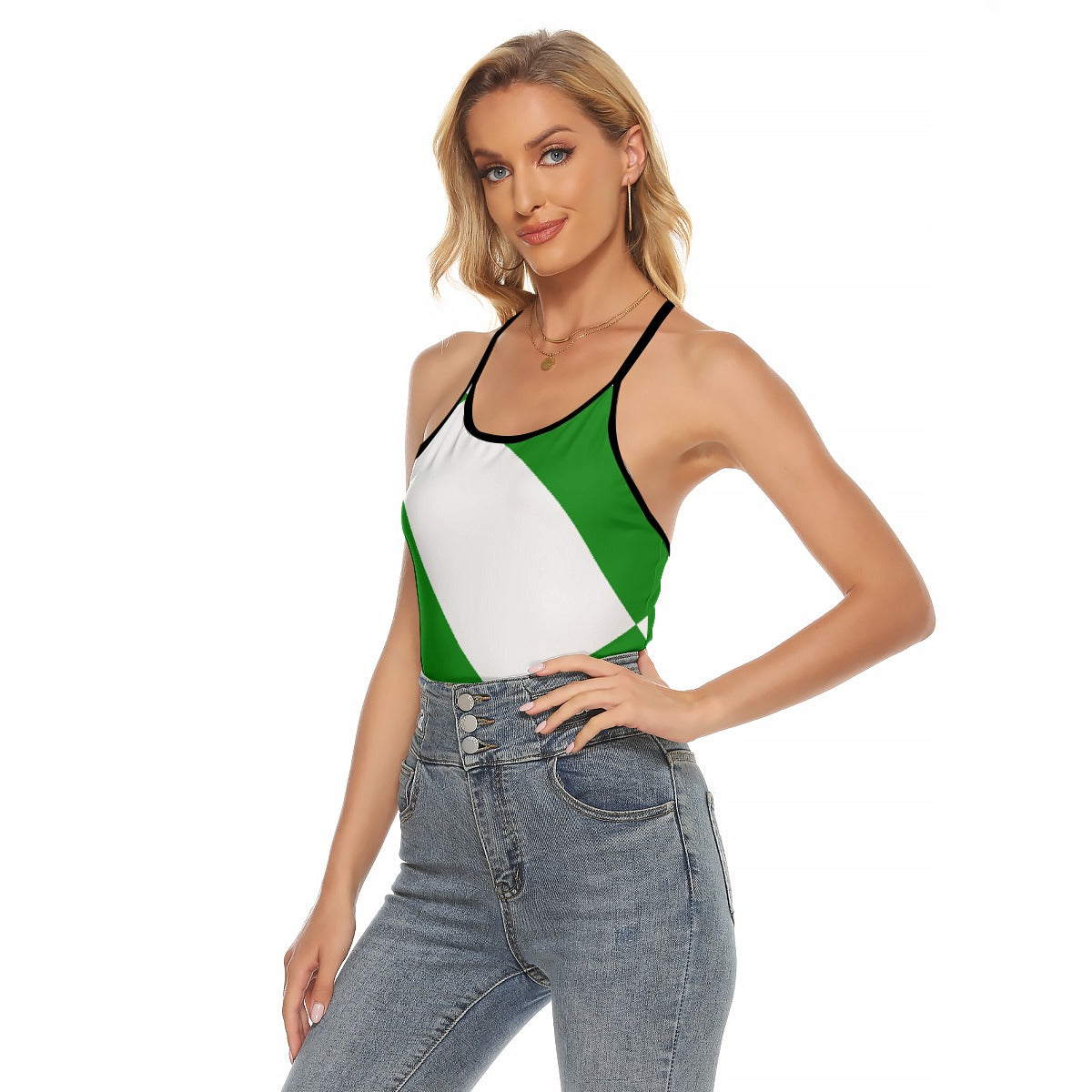 All-Over Print Women's Criss-Cross Open Back Tank Top