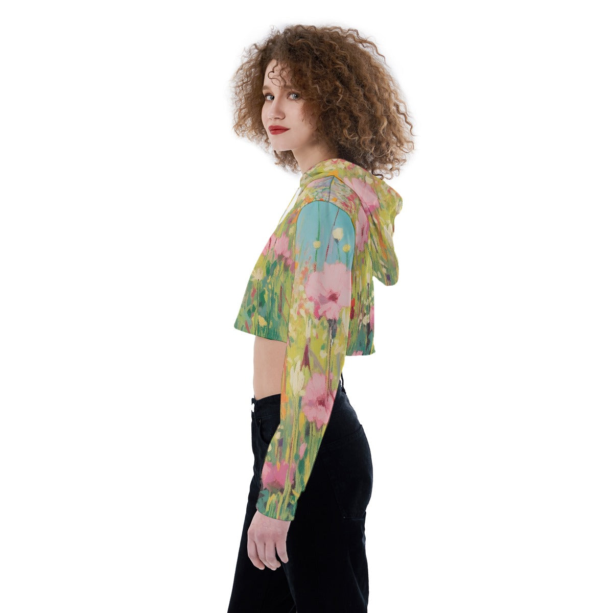 All-Over Print Women's Crop Top Hoodie