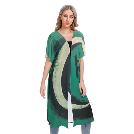 All-Over Print Women's Short Sleeve Cardigan