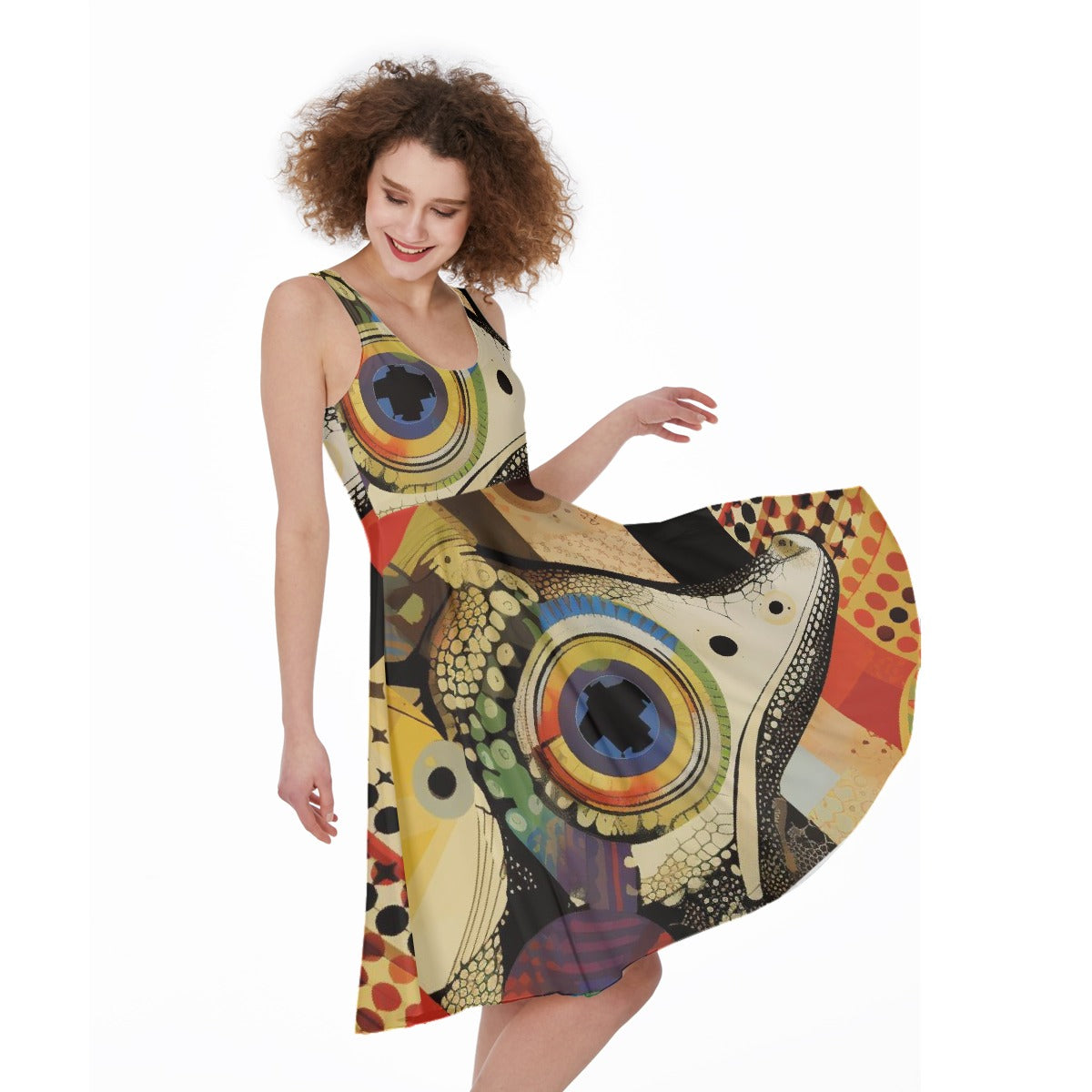 All-Over Print Women's Sleeveless Dress