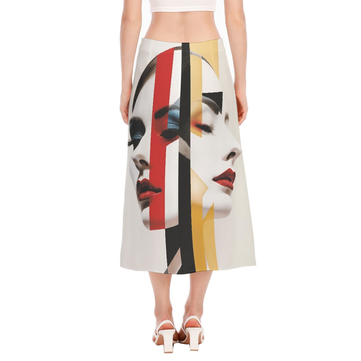 All-Over Print Women's High Slit Long Skirt