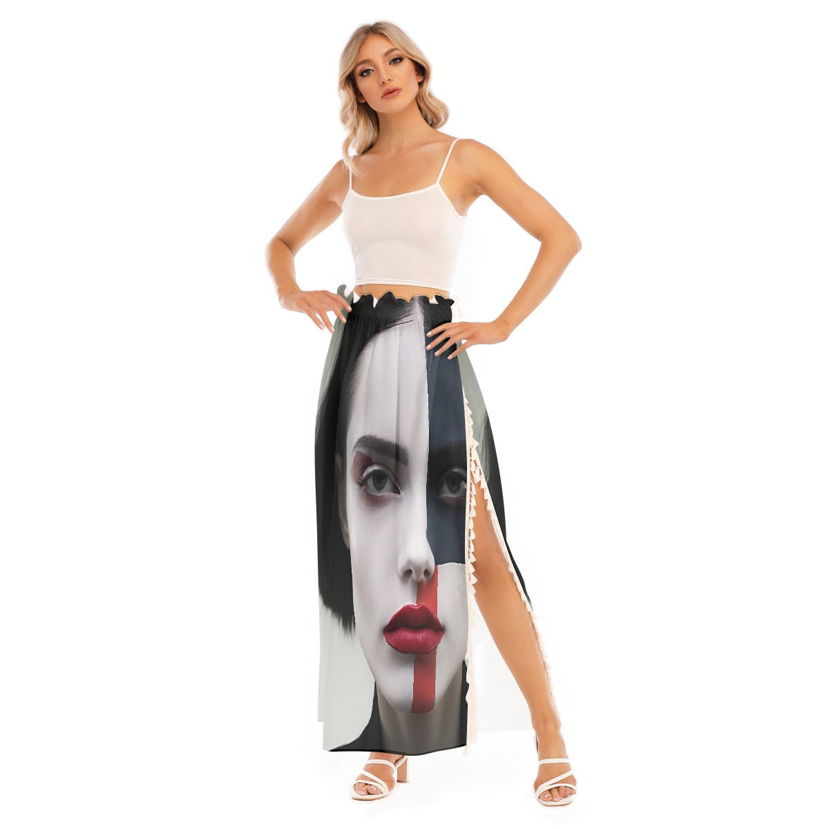All-Over Print Women's Side Split Skirt