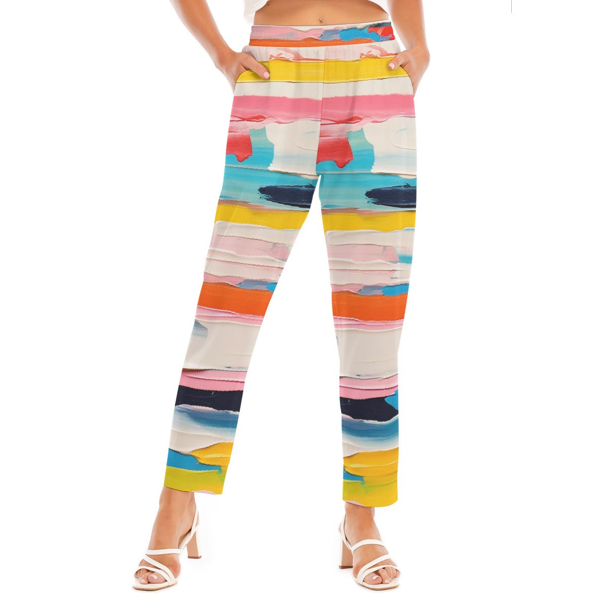 All-Over Print Women's Loose Straight-leg Pants