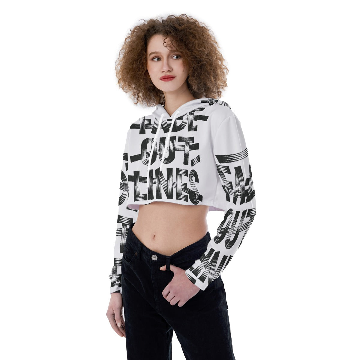 All-Over Print Women's Crop Top Hoodie