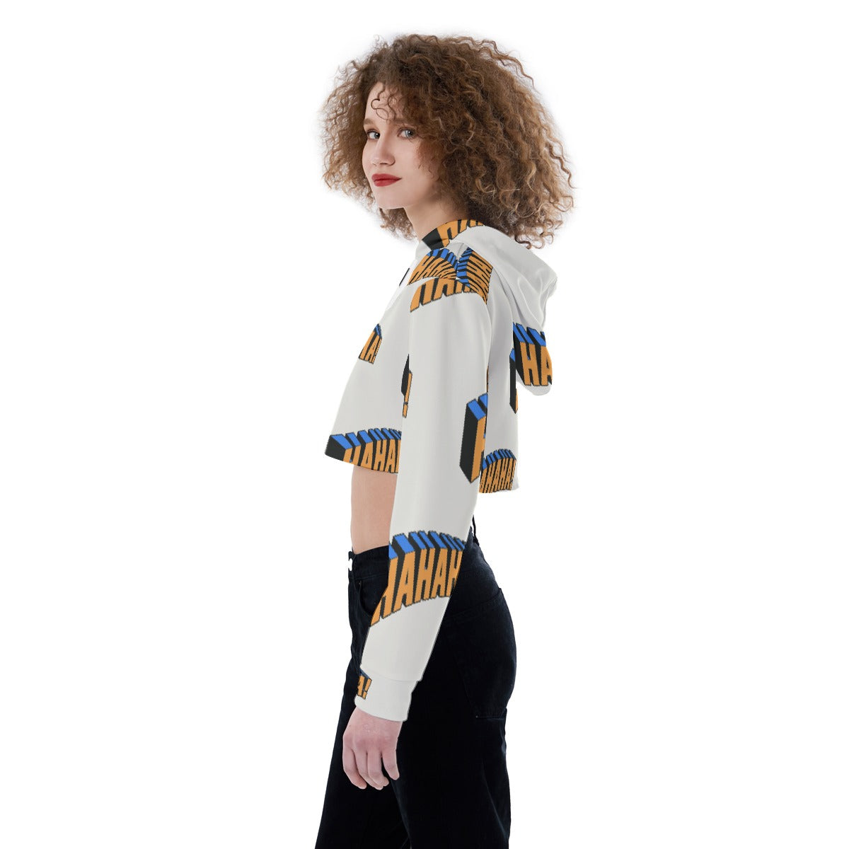All-Over Print Women's Crop Top Hoodie