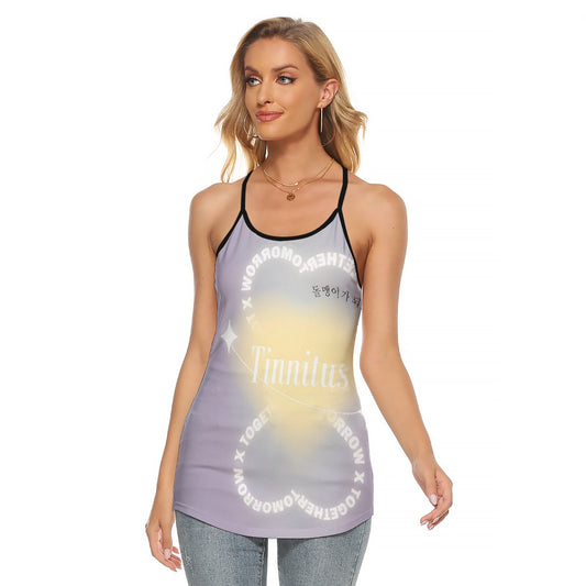 All-Over Print Women's Criss-Cross Open Back Tank Top