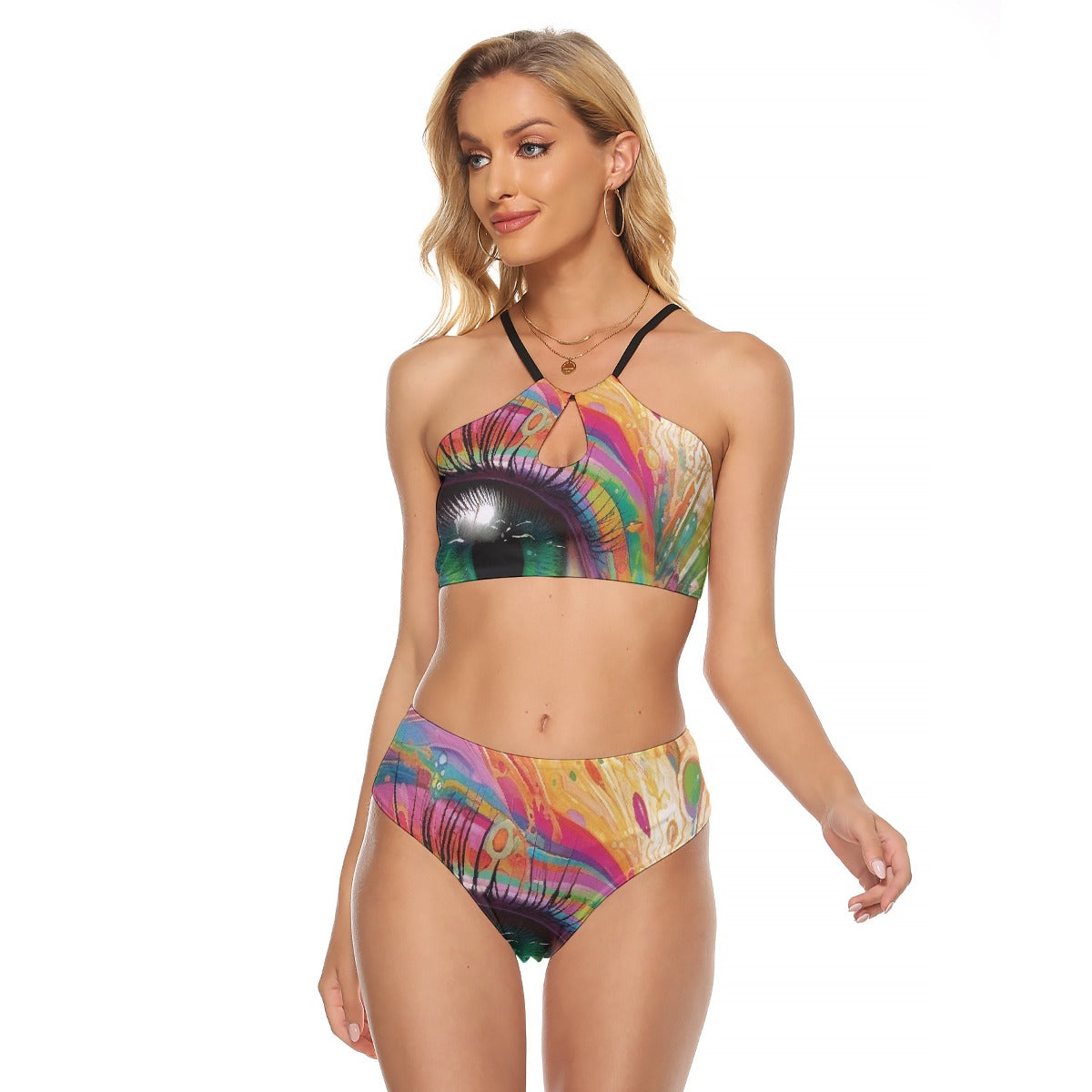 All-Over Print Women's Cami Keyhole One-piece Swimsuit