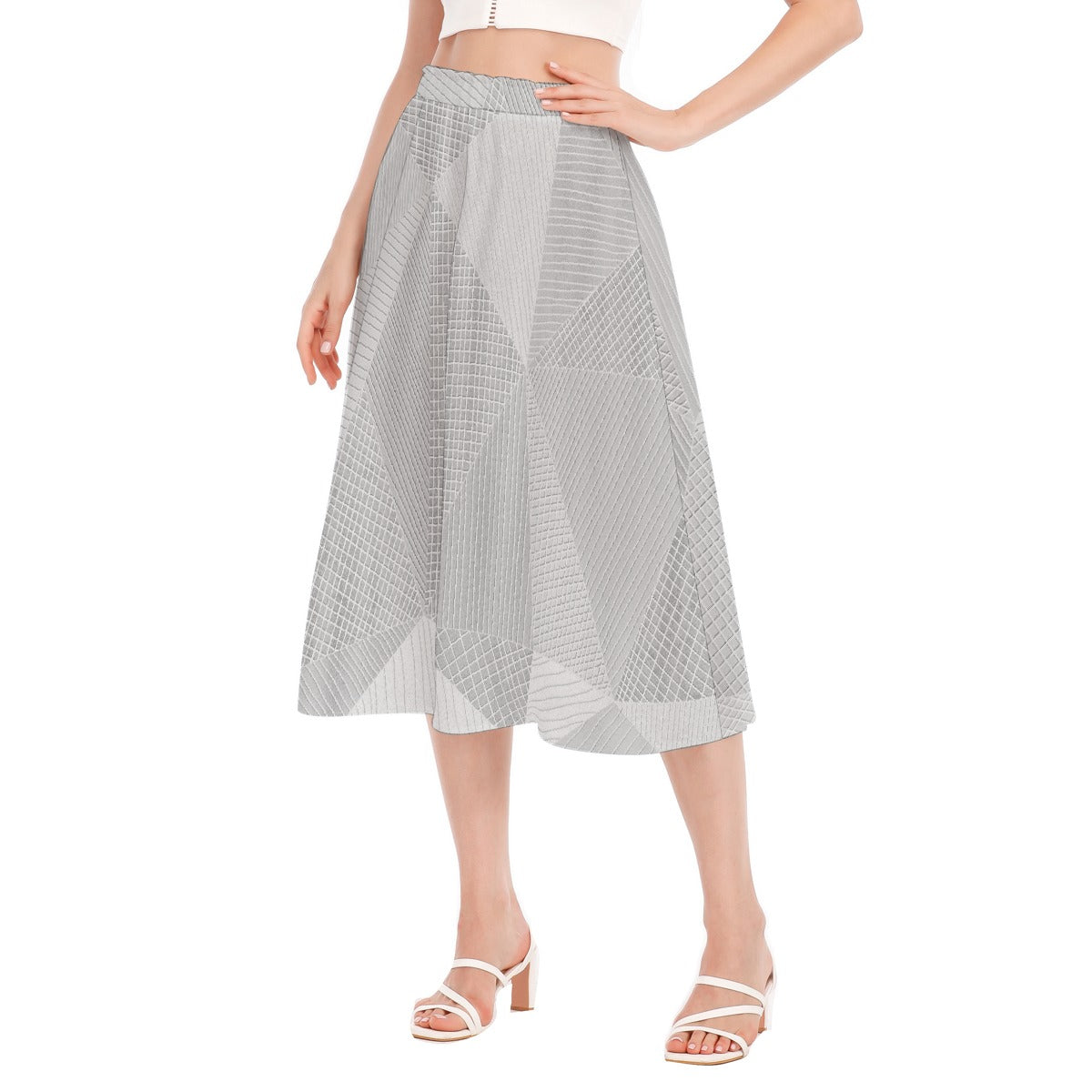 All-Over Print Women's Long Section Chiffon Skirt